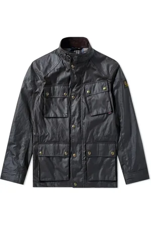 Belstaff Kurtki, Mężczyzna, Niebieski, M, Kurtka Fieldmaster z woskowanej bawełny