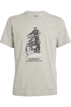 Barbour Koszulki, Mężczyzna, Szary, L, Bawełna, Koszulka Albie w stylu vintage