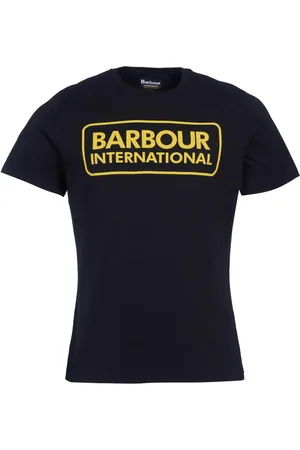 Barbour Koszulki, Mężczyzna, Czarny, M, Bawełna, Ikoniczna Koszulka w Stylu Motocyklowym