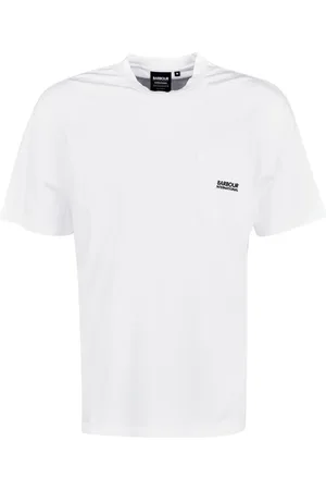 Barbour Koszulki, Mężczyzna, Biały, M, Bawełna, Klasyczny T-shirt Radok z kieszenią