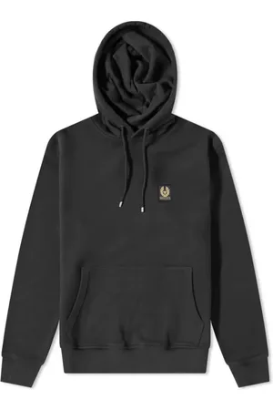 Belstaff Bluzy, Mężczyzna, Czarny, M, Czarna bawełniana bluza z kapturem i naszywką Phoenix