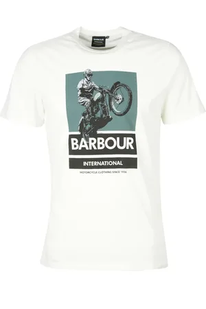 Barbour Koszulki, Mężczyzna, Biały, 2XL, Archie Graphic-Print T-Shirt