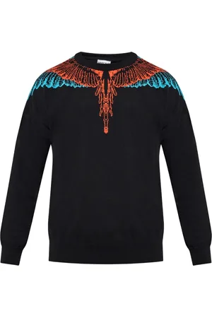 MARCELO BURLON Bluzy, Mężczyzna, Czarny, L, Bawełna, Sweter z Logo