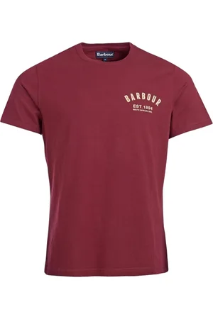 Barbour Koszulki, Mężczyzna, Czerwony, M, Męska Preppy Tee