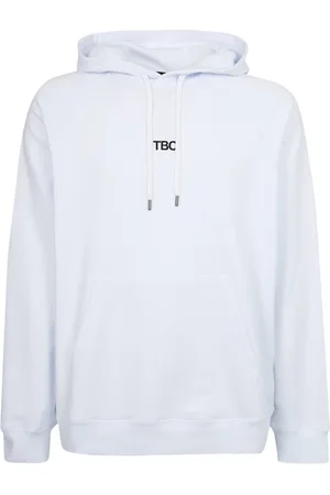 14 BROS Bluzy, Mężczyzna, Biały, L, Bluza z Kapturem