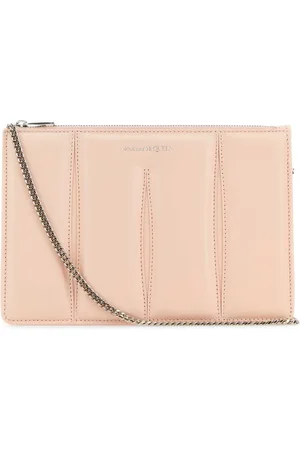 Alexander McQueen Torebki, Kobieta, Różowy, ONE SIZE, Pastelowa różowa skórzana torba na ramię