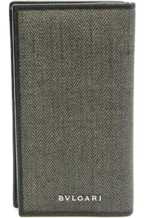 Bvlgari Pre-owned, Kobieta, Szary, ONE SIZE, Skóra, Pre-owned skórzane portfele