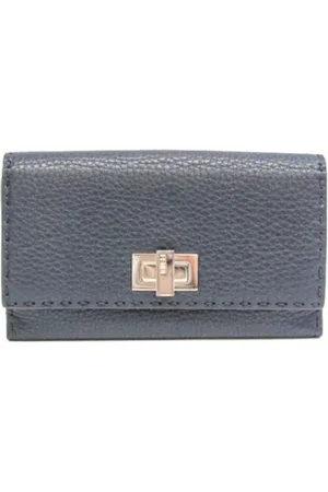 Fendi Pre-owned, Kobieta, Niebieski, ONE SIZE, Pre-owned skórzane portfele