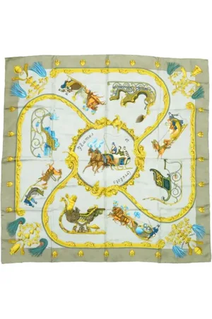 Hermès Pre-owned, Kobieta, Beżowy, ONE SIZE, Pre-owned Silk scarves