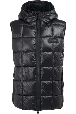 Barbour Kurtki, Mężczyzna, Czarny, S, Czarna Kurtka Kamizelka z Logo