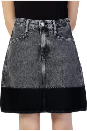 Calvin Klein Spódnice, Kobieta, Szary, W24, Czarna spódnica dla kobiet