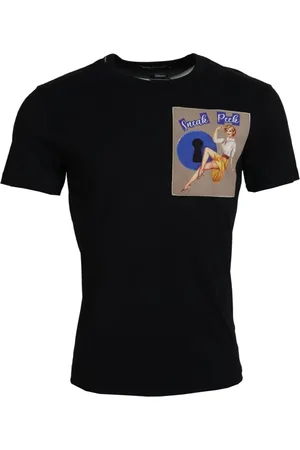Dolce & Gabbana Koszulki, Mężczyzna, Czarny, S, Czarna Bawełniana Koszulka z Krótkim Rękawem