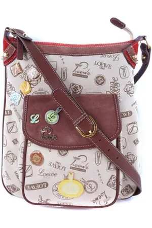 Loewe Pre-owned, Kobieta, Beżowy, ONE SIZE, Pre-owned Canvas shoulder-bags