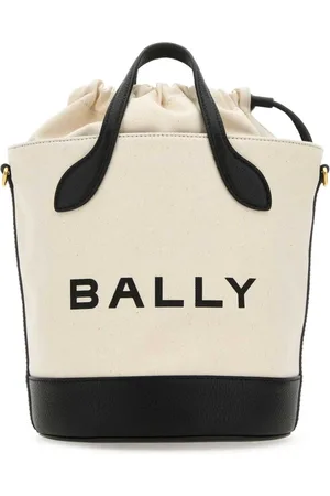 Bally Torebki, Kobieta, Biały, ONE SIZE, Canvas Bar Bucket Bag