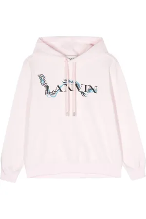 Lanvin Bluzy, Kobieta, Różowy, M, Bawełna, Klasyczna bluza z kapturem z nadrukiem