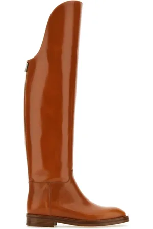 Durazzi Milano Buty, Kobieta, brązowy, 36 EU, Karmelowe skórzane buty Equestrian
