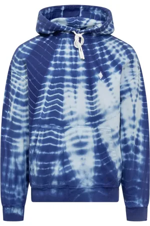 MARCELO BURLON Bluzy, Mężczyzna, Niebieski, S, Bawełna, Soundwaves Hoodie