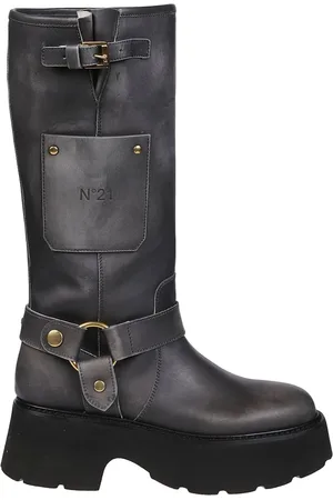 Nº21 Buty, Kobieta, Szary, 39 EU, Szare Kozaki