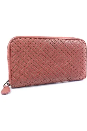 Bottega Veneta Pre-owned, Kobieta, Pomarańczowy, ONE SIZE, Pre-owned skórzane portfele