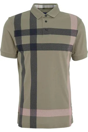 Barbour Koszulki, Mężczyzna, Zielony, S, Oversize Polo w Kratę dla Mężczyzn