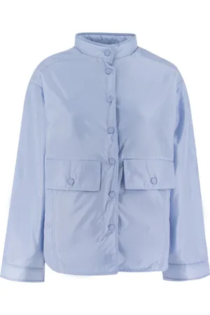 Aspesi Kurtki, Kobieta, Niebieski, XS, Nylon, Nylonowa kurtka blouson z dużymi kieszeniami