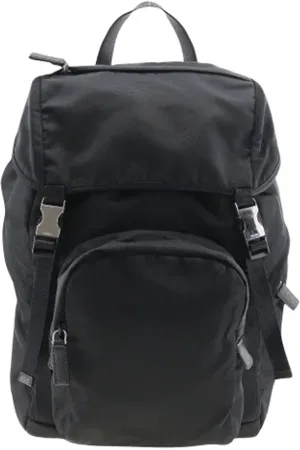 Prada Pre-owned, Kobieta, Czarny, ONE SIZE, Nylon, Pre-owned Fabric backpacks