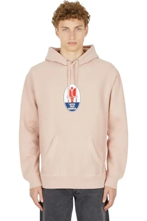 DTF.NYC Bluzy, Mężczyzna, Różowy, M, Len, Trident Bluza z Kapturem