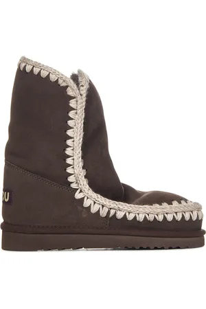 Mou Buty, Kobieta, brązowy, 36 EU, Brązowe skórzane botki Aw 23