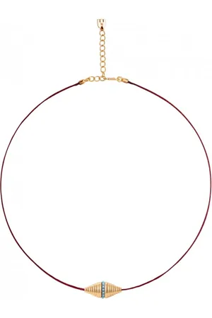 Dorothée Sausset Akcesoria, Kobieta, Czerwony, ONE SIZE, Ręcznie Robiony Rakhi Choker Naszyjnik