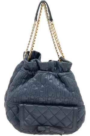 Carolina Herrera Pre-owned, Kobieta, Niebieski, ONE SIZE, Pre-owned skórzane torby na ramię