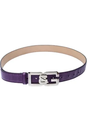 Dolce & Gabbana Pre-owned, Kobieta, Fioletowy, ONE SIZE, Pre-owned Leather belts