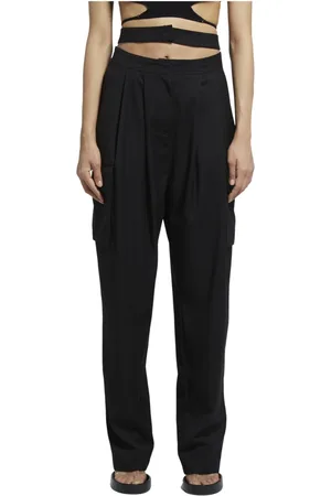 ANDREA ADAMO Spodnie, Kobieta, Czarny, XS, Wide Spodnie