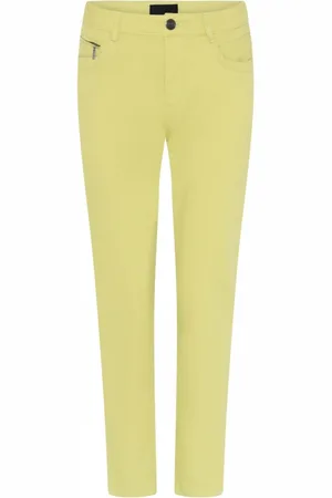 C.ro Spodnie, Kobieta, Zielony, 4XL, Bawełna, Proste Spodnie