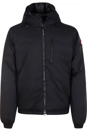 Canada Goose Kurtki, Mężczyzna, Czarny, S, Wiatroszczelna i wodoodporna kurtka Lodge Hoody