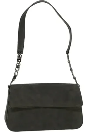 Bally Pre-owned, Kobieta, Czarny, ONE SIZE, Zamsz, Pre-owned Suede shoulder-bags