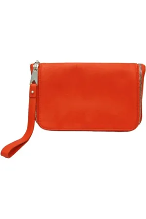 Bottega Veneta Pre-owned, Kobieta, Pomarańczowy, ONE SIZE, Skóra, Pre-owned Leather clutches