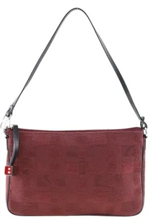 Bally Pre-owned, Kobieta, Czerwony, ONE SIZE, Pre-owned Cotton shoulder-bags