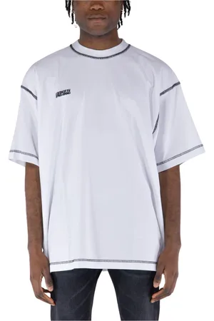 Vetements Koszulki, Mężczyzna, Biały, S, Haftowane Logo Inside-Out T-Shirt