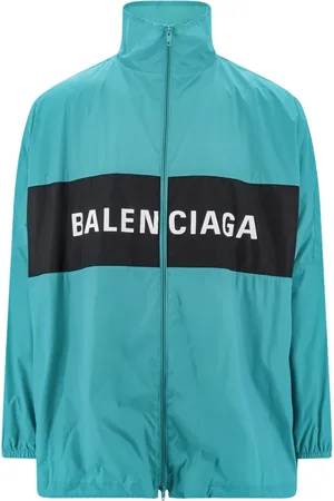 Balenciaga Kurtki, Mężczyzna, Niebieski, S, Nylon, Stylowa Kurtka Nylonowa