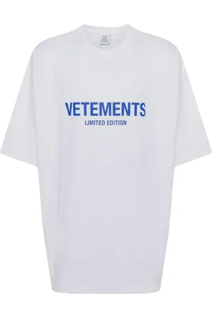 Vetements Koszulki, Mężczyzna, Biały, S, Limitowana Edycja Koszulka z Logo