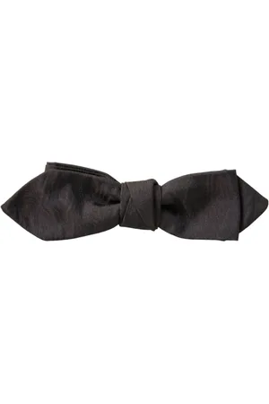 Dolce & Gabbana Akcesoria, Mężczyzna, brązowy, ONE SIZE, Stylowy Regulowany Jedwabny Motyl