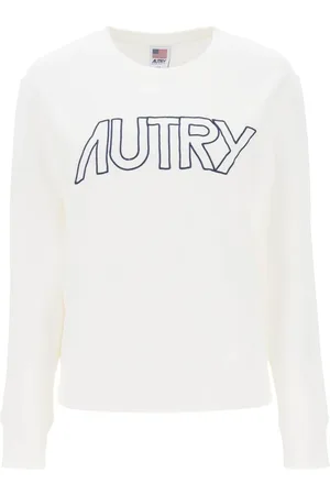 Autry Bluzy, Kobieta, Biały, S, Bluza z haftowanym logo