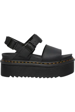 Dr. Martens Buty, Kobieta, Czarny, 40 EU, Skóra, Skórzane sandały na platformie Voss