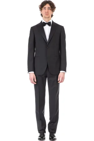 CARUSO Garnitury, Mężczyzna, Czarny, 2XL, Czarny Smoking Sartorialny Fason