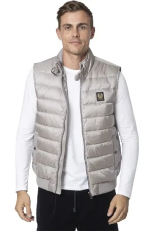 Belstaff Kurtki, Mężczyzna, Szary, L, Metaliczny Szary Bezrękawnik