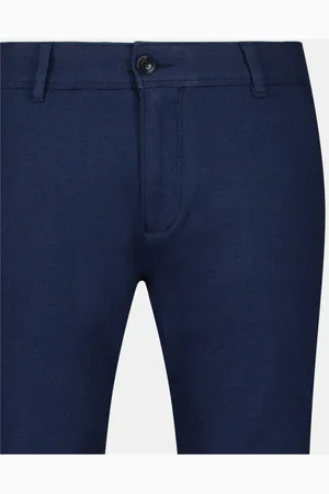 Roy Robson Spodnie, Mężczyzna, Niebieski, L, Granatowe Spodnie Chino Slim Fit