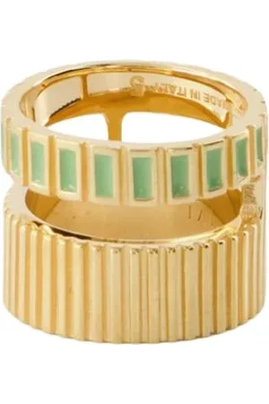 IVI Akcesoria, Kobieta, Zielony, 54 MM, Zielony Vermeil Slot Ring