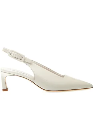 HALMANERA Buty, Kobieta, Biały, 40 EU, Slingback Lakierowana Cienka Szpilka