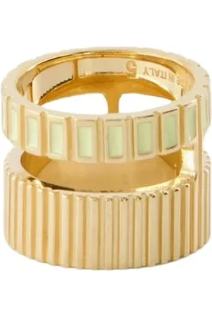 IVI Akcesoria, Kobieta, Żółty, 55 MM, Elegancki Pierścień Vermeil - Skorupka Jajka