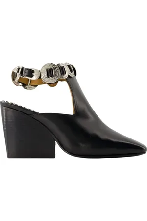 TOGA PULLA Buty, Kobieta, Czarny, 38 EU, Czarne Skórzane Buty z Potrójnymi Paskami